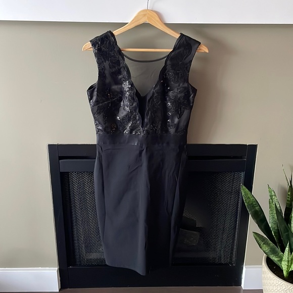 NWT Goddiva London Sequin and Mesh Detail Dress - Picture 1 of 10